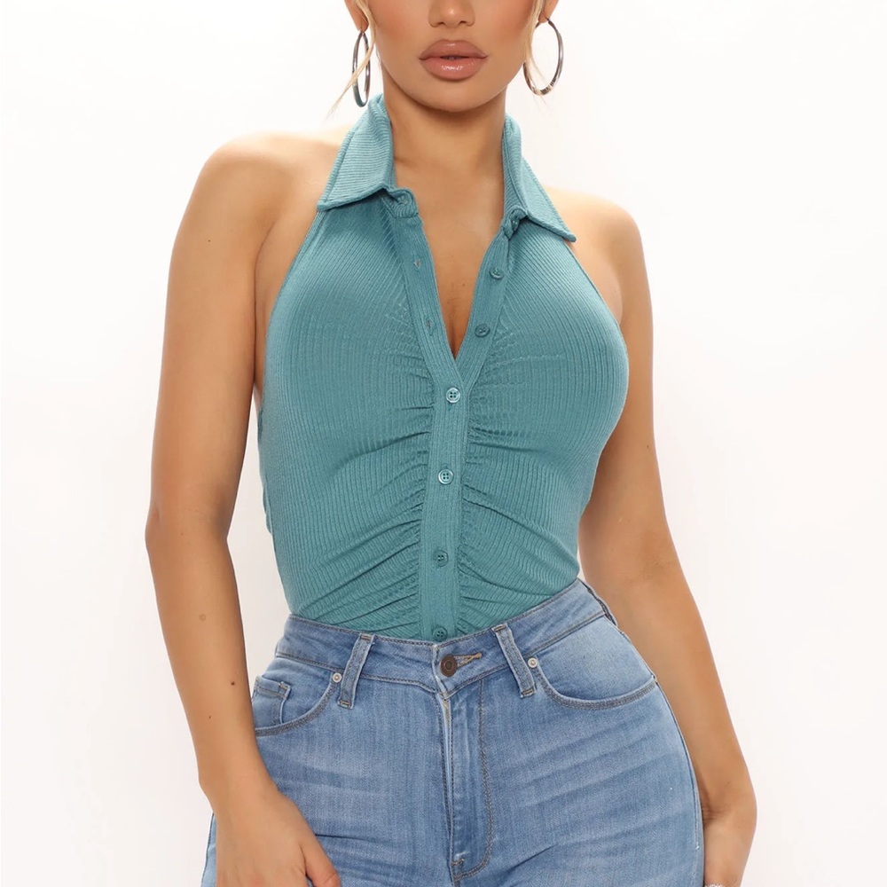 Teal Fashion Nova Bodysuit- NEW WITH TAGS